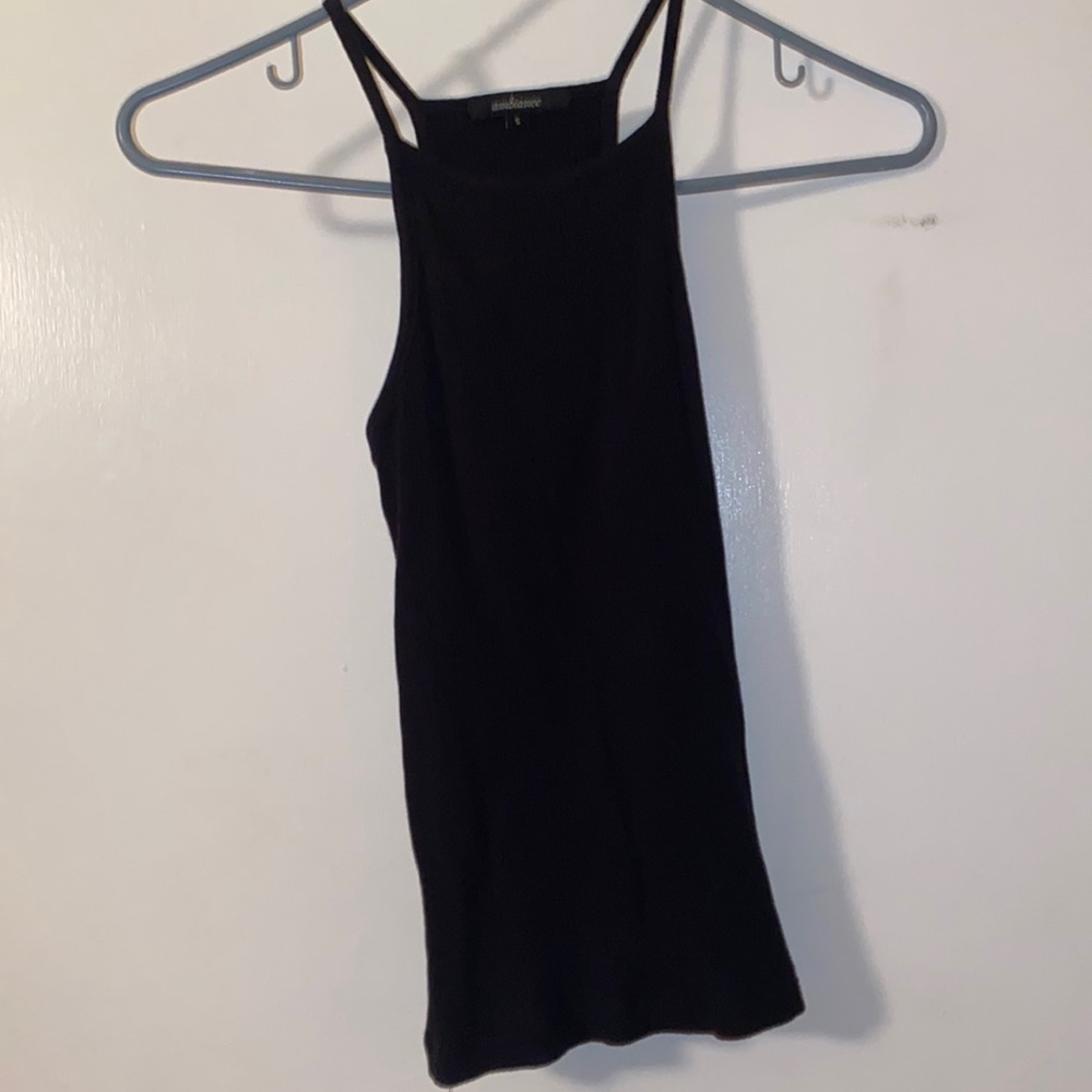 Black halter tank top